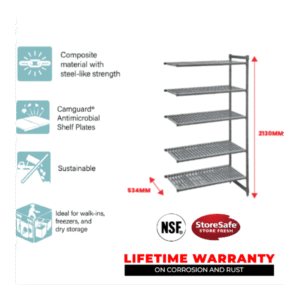 BASICS ADD ON UNIT 534MM X 1070MM X 2130MM -5 TIER VENTED