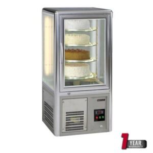 CAKE DISPLAY FRIDGE SALVADORE - TABLE TOP ROTATING SHELVES