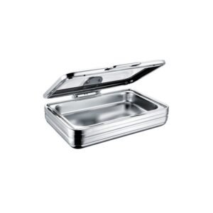 CHAFING DISH INDUCTION - RECTANGULAR WITH GLASS LID 9LT - ELECTRO CHEF LUXELINE