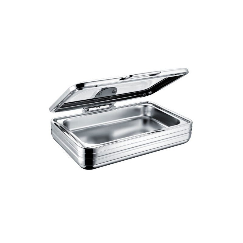 CHAFING DISH INDUCTION - RECTANGULAR WITH GLASS LID 9LT - ELECTRO CHEF LUXELINE