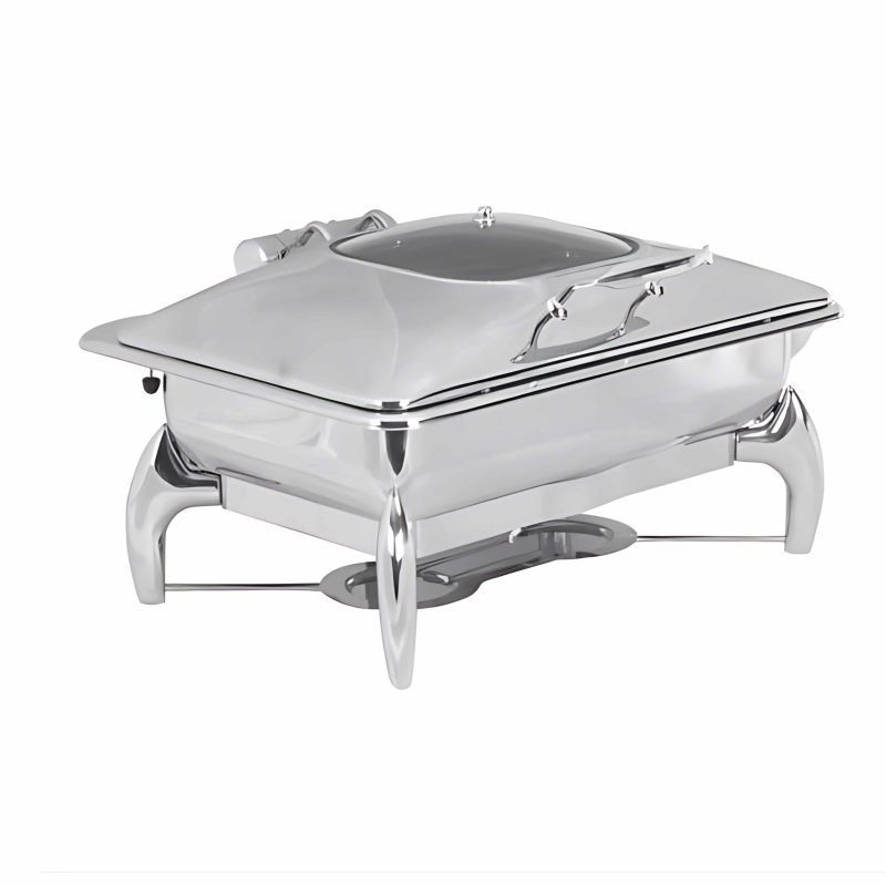 CHAFING DISH INDUCTION - RECTANGULAR WITH GLASS LID