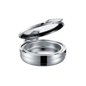 CHAFING DISH INDUCTION - ROUND WITH GLASS LID 6LT - ELECTRO CHEF LUXELINE