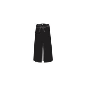 CHEFS UNIFORM - BISTRO APRON WITH SLIT - BLACK