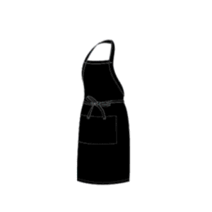 CHEFS UNIFORM - FULL BIB BLACK APRON