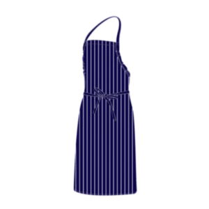 CHEFS UNIFORM - FULL BIB BUTCHERS 'VALUE' APRON BLUE STRIPE