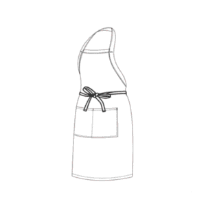 CHEFS UNIFORM - FULL BIB WHITE APRON
