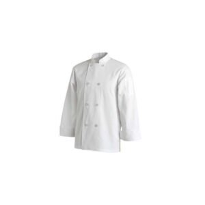 CHEFS UNIFORM JACKET BASIC LONG SLEEVE - WHITE - SMALL