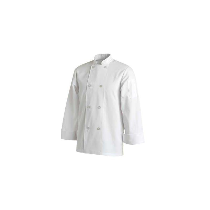 CHEFS UNIFORM JACKET BASIC LONG SLEEVE - WHITE - X LARGE
