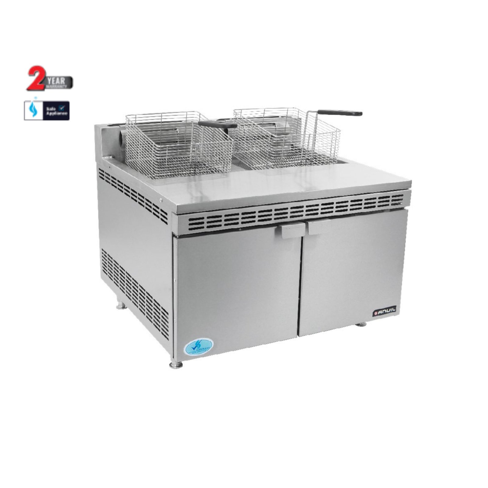 DEEP FRYER 2 X 5LT - GAS -TABLE TOP