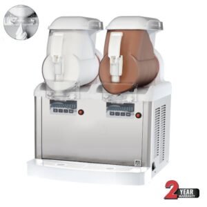 GT2 PUSH SOFT ICE / FROZEN YOGHURT MACHINE - WHITE 2 BOWL