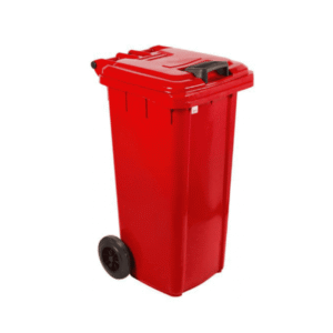 MOBILE REFUSE BIN 120lt - RED 'TIN CANS'