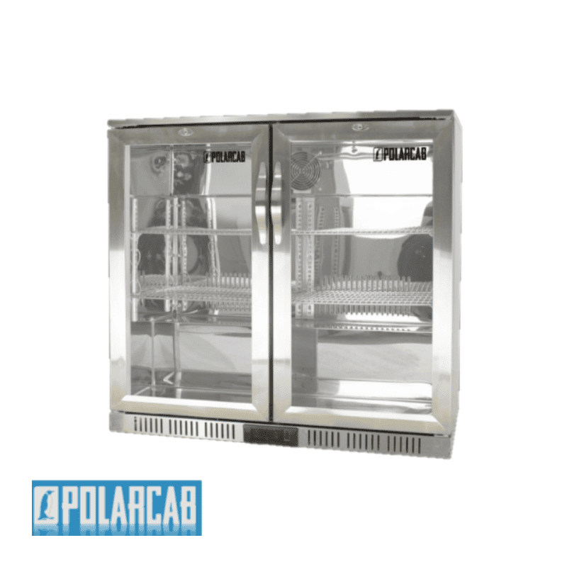 POLARCAB BACK BAR COOLER - 2 HINGED DOOR - STAINLESS STEEL