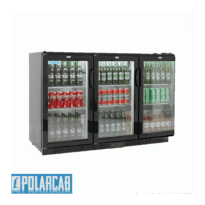 POLARCAB BACK BAR COOLER - 3 HINGED DOOR - STAINLESS STEEL