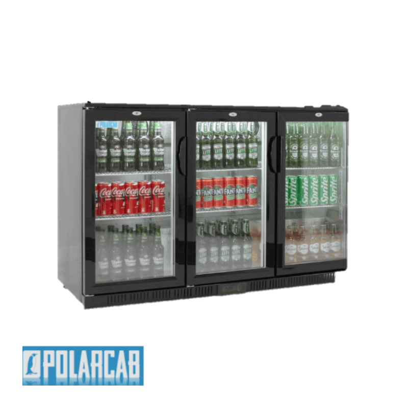 POLARCAB BACK BAR COOLER - 3 HINGED DOOR