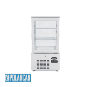POLARCAB REFRIGERATED DISPLAY 4 SIDED GLASS - 58LT WHITE