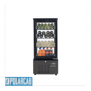 POLARCAB REFRIGERATED DISPLAY 4 SIDED GLASS - 78LT BLACK