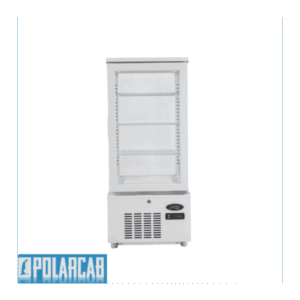 POLARCAB REFRIGERATED DISPLAY 4 SIDED GLASS - 78LT WHITE