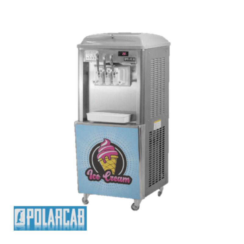 POLARCAB SOFT SERVE MACHINE WITH REFR HOPPER & AIR PUMP - FLOOR STANDING