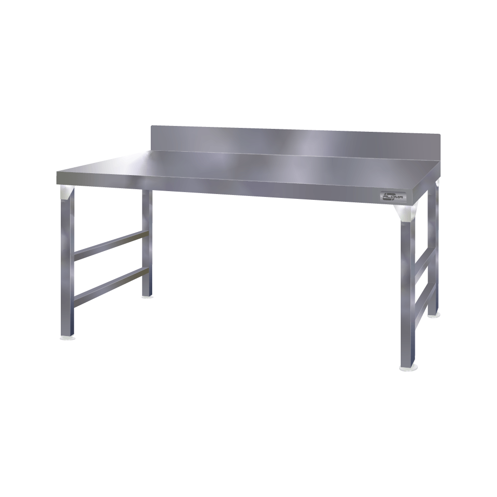 Stainless Steel Prep Table With Splashback 1450mm | CaterWize